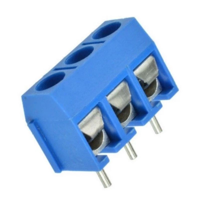 KF301 Terminal Block 3P 3pin 3 p pin Screw Sekrup Connector Konektor biru blue