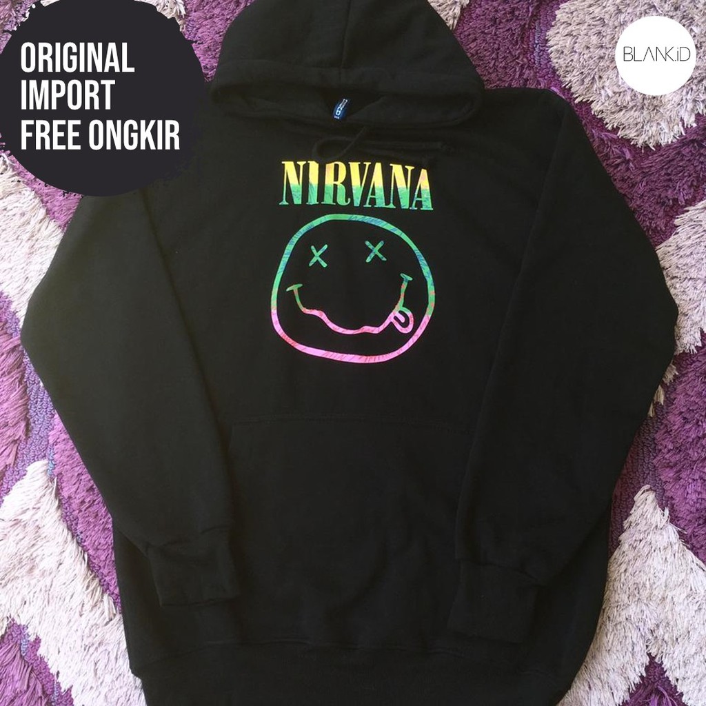 HOODIE H&M NIRVANA ORIGINAL - HOODIE HnM ORIGINAL - UNISEX OUTERWEAR - JAKET H&M ORIGINAL - BLANK.ID