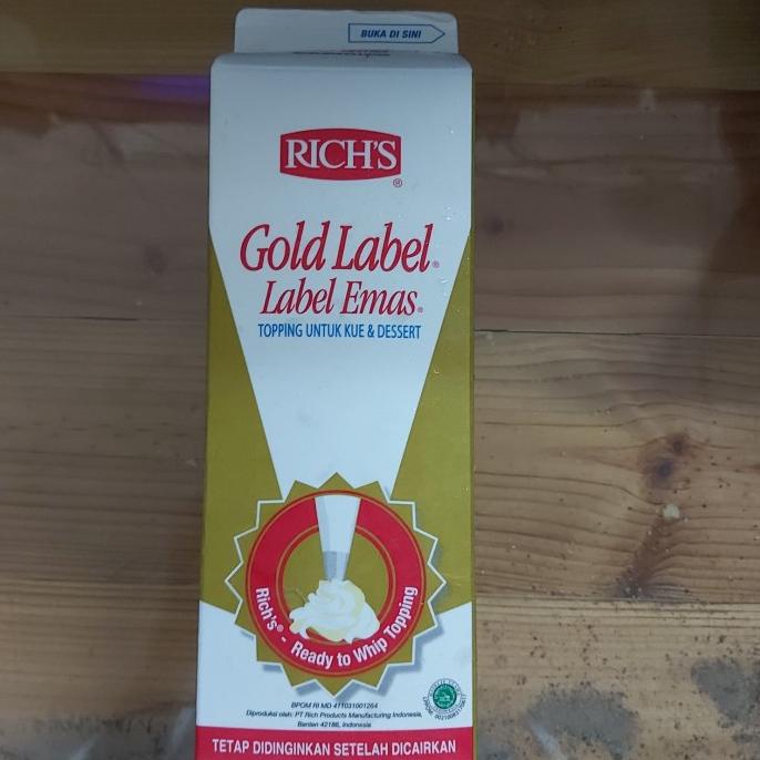 

(BISA COD) richs gold label whipping