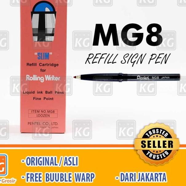 

✮ Pentel Refill Sign Pen MG8 untuk RS3BR / Refill TR440 0.8mm Hitam Biru - Hitam ◌