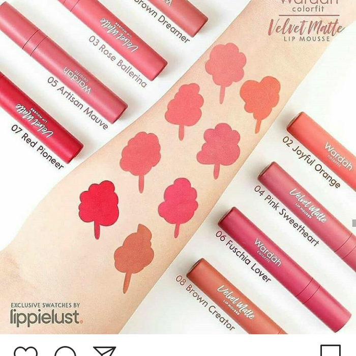 Wardah lipstik Colorfit Velvet Matte Lip Mousse