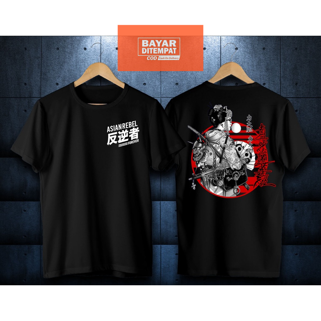 T-SHIRT BAJU KAOS PRIA KAOS SAMURAI KAOS JAPAN KAOS GEISHA