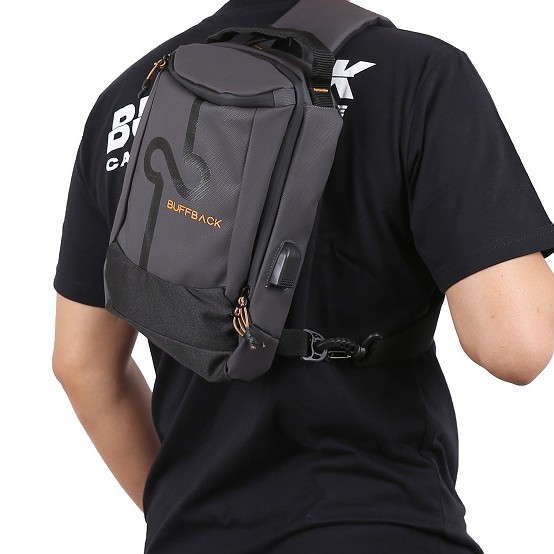 Tas Selempang Usb Waterproof Pria Buffback Worm