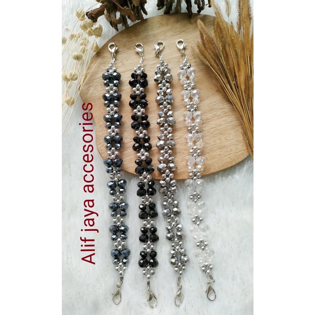 konektor masker hijab kristal mewah / konektor masker kristal / pengait masker hijab / TERBARU