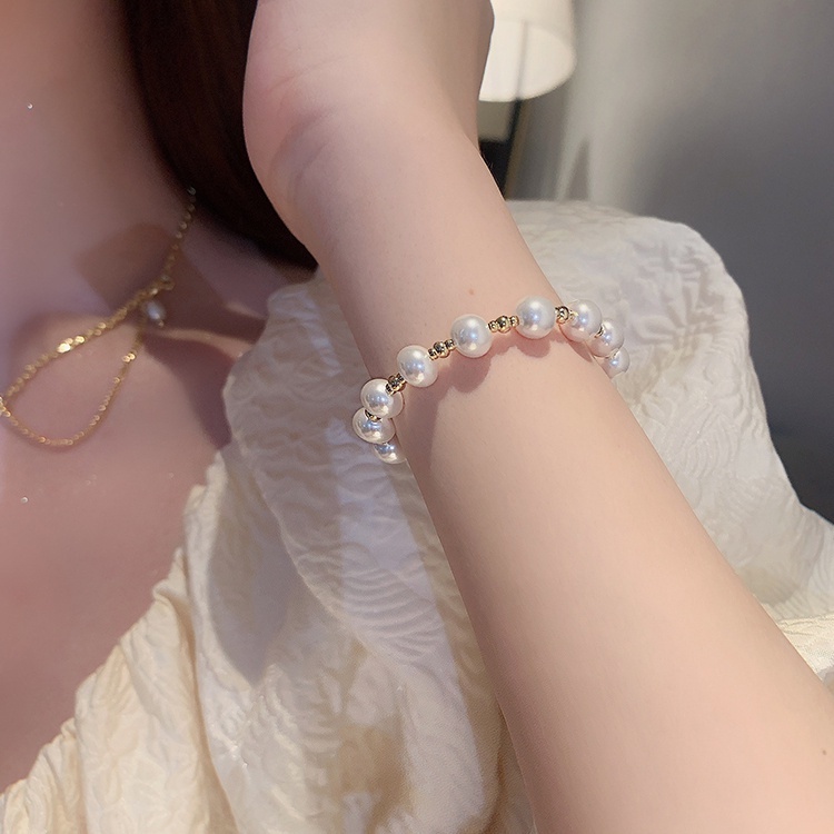 COD❤️Gelang Mutiara Manik-manik Wanita Korean Fashion Bergaya Vintage Bracelet Sederhana Dan Elegan-A.one