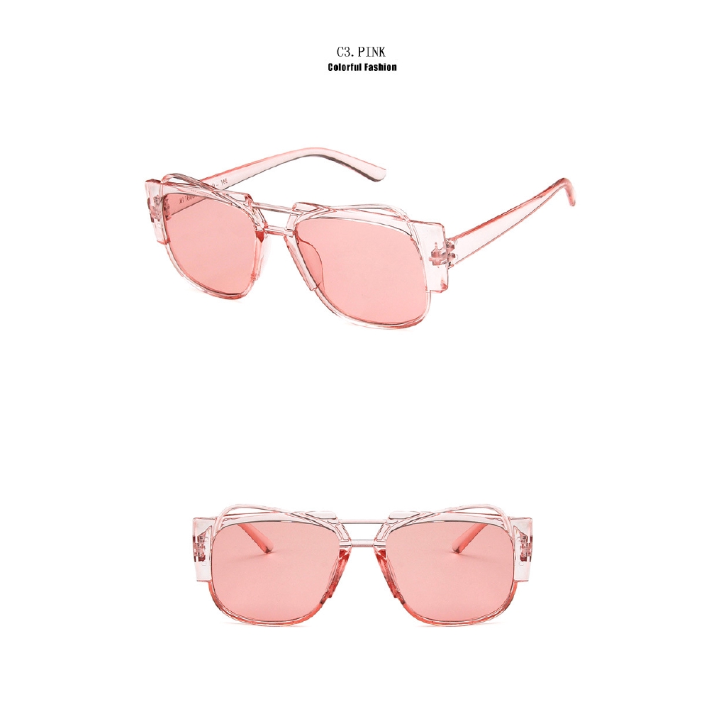 Kacamata Hitam Oversized Bentuk Kotak Dengan Frame Besar Untuk Wanita