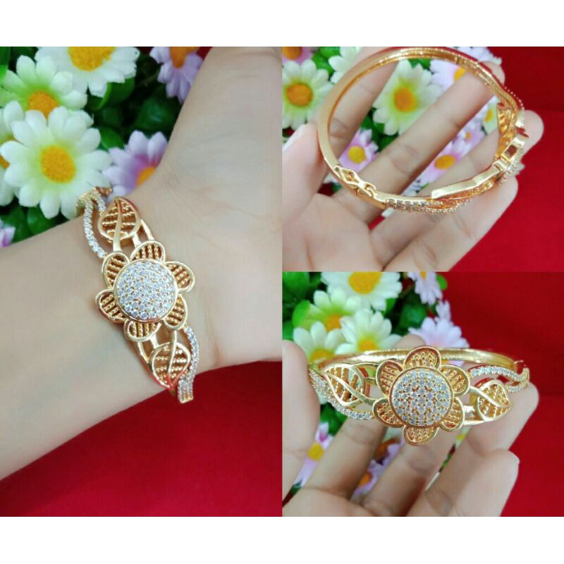 GELANG BENGLE MATAHARI DIAMOND LAPIS EMAS 18K