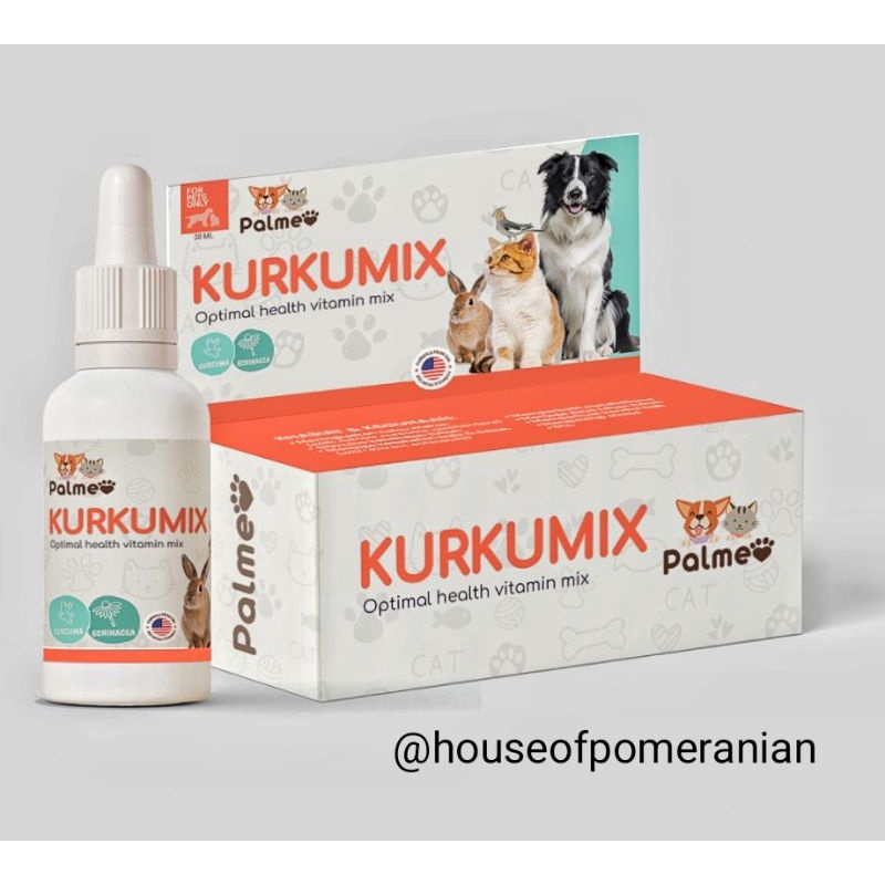 KURKUMIX 30ml vitamin penambah napsu makan anjing kucing kelinci hewan palmeo