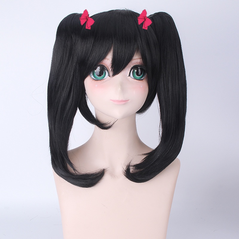 LOL-153 wig rambut palsu daily lolita cosplay love live nico yazawa twintail hitam