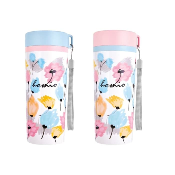 Botol Minum Homio 8442 Blue Pink / Botol Minum Keramik