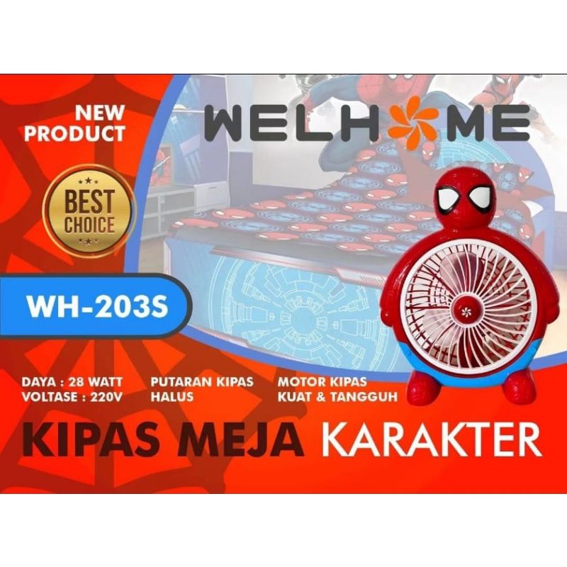 KIPAS KARAKTER WELHOME 10INC KIPAS BOXFAN WELHOME BOXFAN KARAKTER WELHOME 10 inch