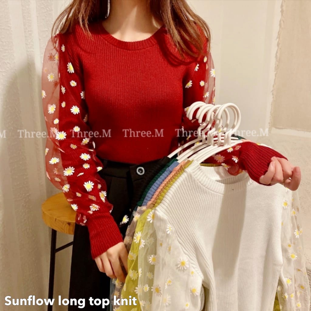 Sunflow long top knit -Thejanclothes