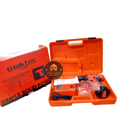 MAKTEC MT064SK2 CORDLESS DRIVER DRILL MT 064 SK2 MESIN BOR BATERAI