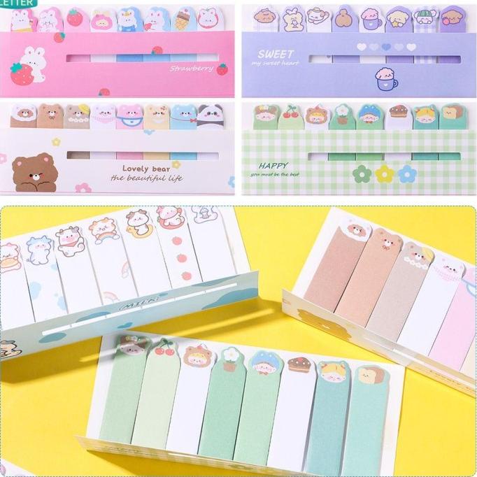 

15 Pcs Stiker Memo Pad Motif Kartun Hewan Untuk Alat Tulis Sekolah