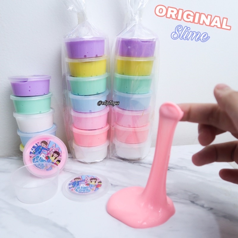 PAKET ORIGINAL SLIME ISI 7@30ml COLOURFUL PREMIUM BY ELIPTOYS BEST SELLER