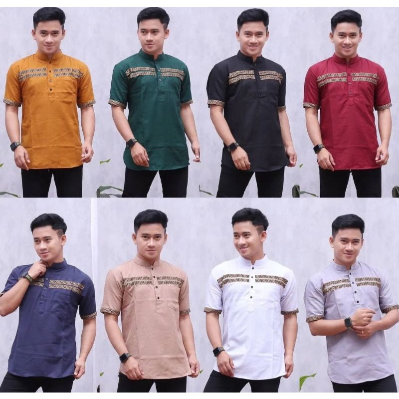 kurta ff pendek  pria /Koko lengan pendek pria