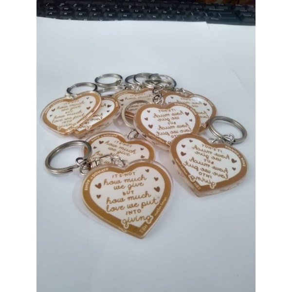 GROSIR CUSTOM Gantungan kunci Ganci Akrilik Print UV Ring Putar