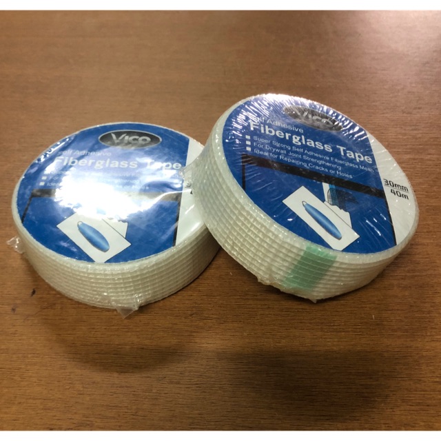 

KASA GYPSUM/TEXTILE TAPE/FIBERGLASS TAPE YANG ADA LEM PEREKAT