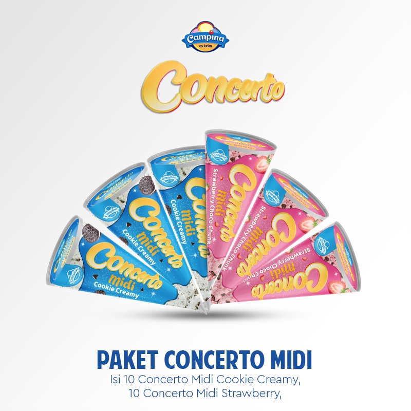 Jual Campina Paket Ice Cream Campina Concerto Midi Es Krim Shopee