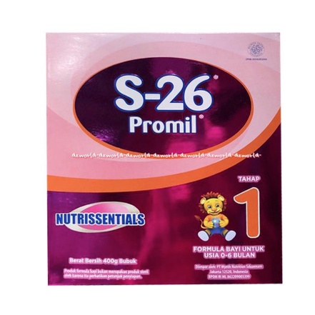 S-26 Promil Tahap 1 400gr Susu Formula Untuk Bayi 0-6bulan S26 Rasa Vanila Vanilla S 26