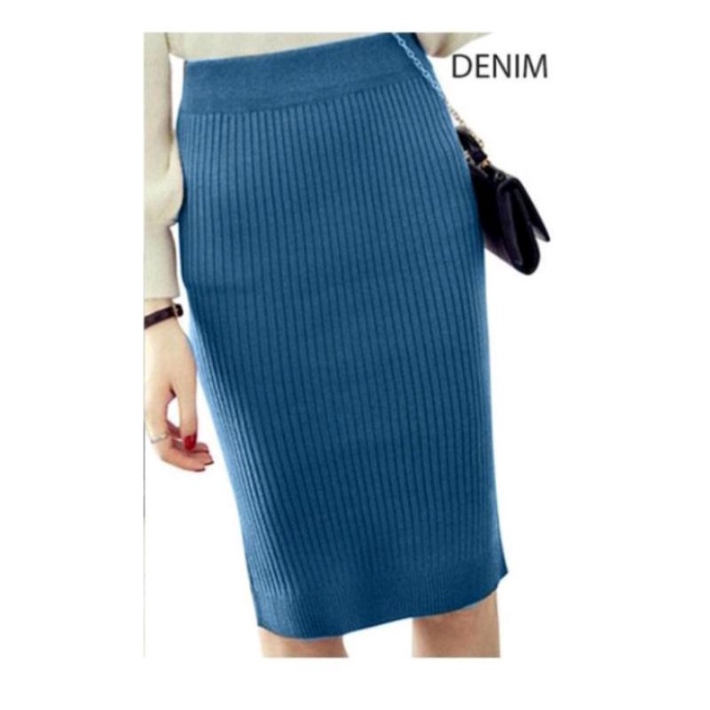 ROK ORIGINAL RAJUT | ROK RAJUT SPAN PENDEK | MIDI SKIRT PREMIUM | ROK SPANT OUTER KNIT | ROK PENDEK