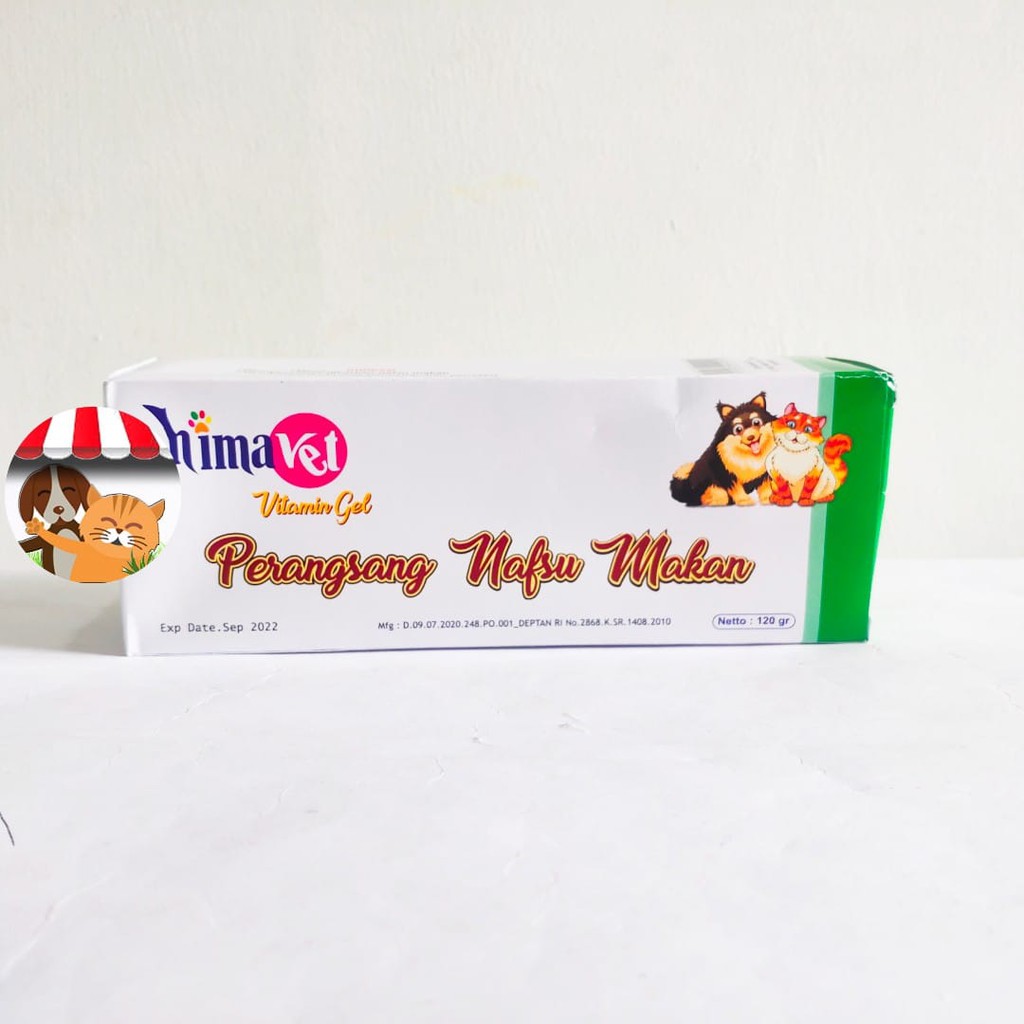 Hima Vet - 120gr Vitamin Gel Meningkatkan Nafsu Makan Anjing Kucing