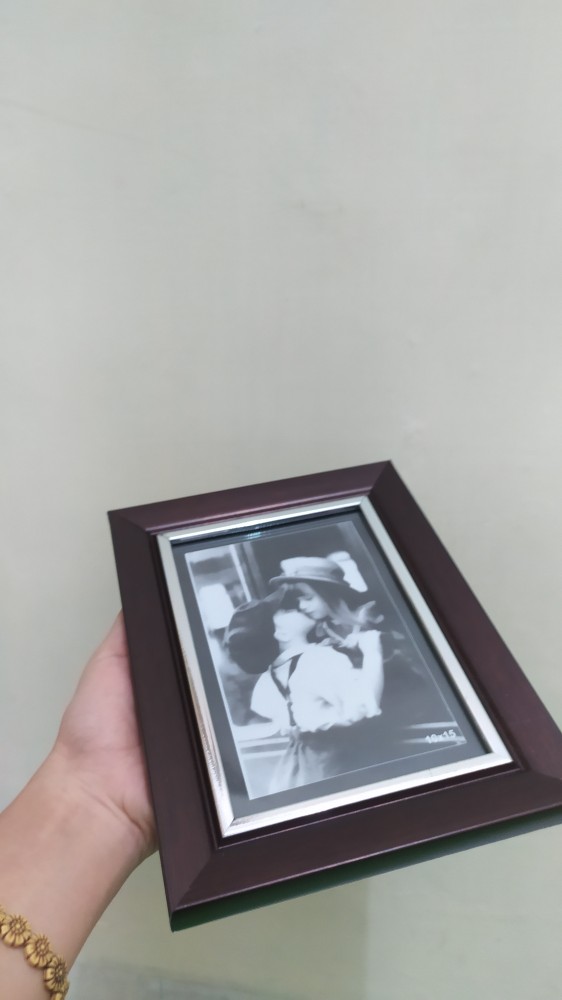 Frame / Bingkai / Pigura 4r (10x15 Cm) Hitam Timbul