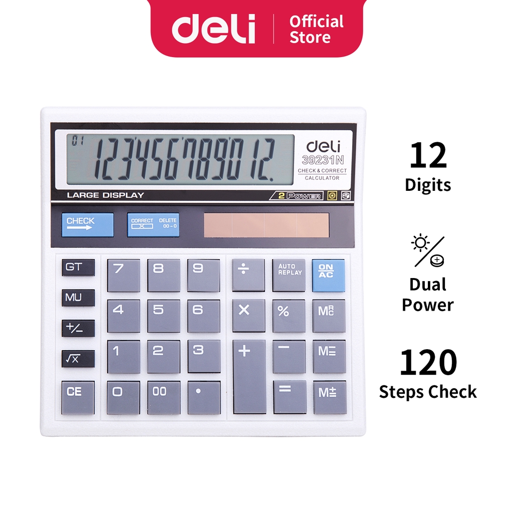 

restock DELI Kalkulator Meja 12 Digit Garansi 3 Tahun W39231N