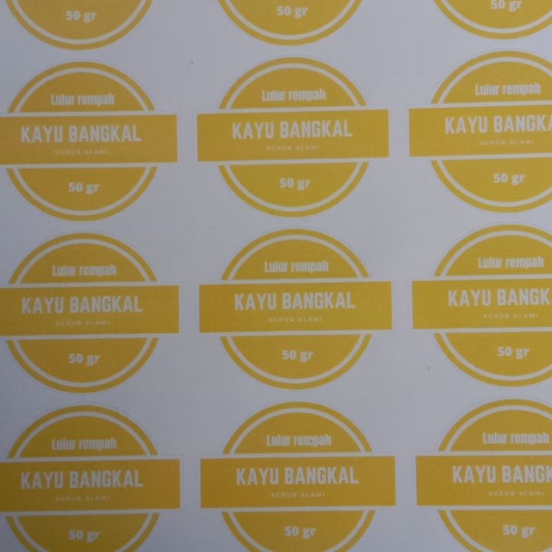 

Stiker Kayu Bangkal Lebel Lulur Rempah