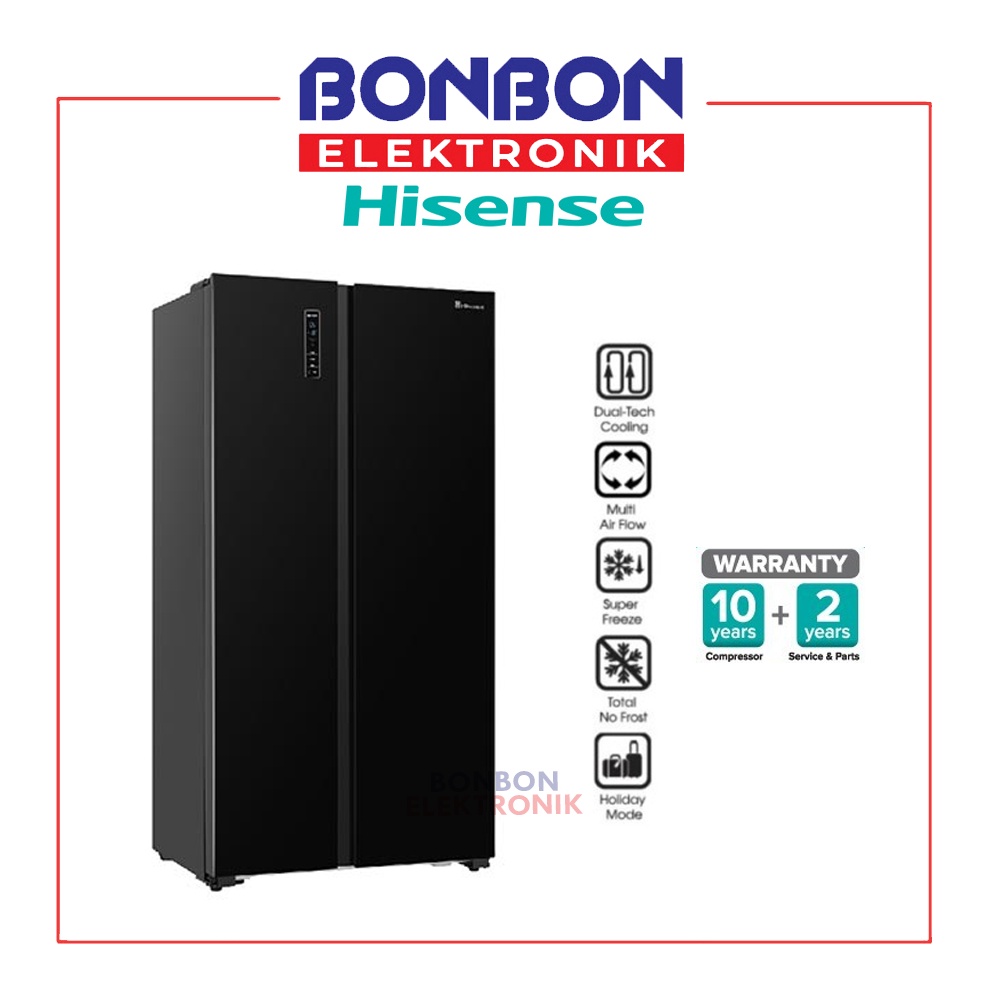 HISENSE Kulkas Side by Side 516L RS680N4IWBU / RS680