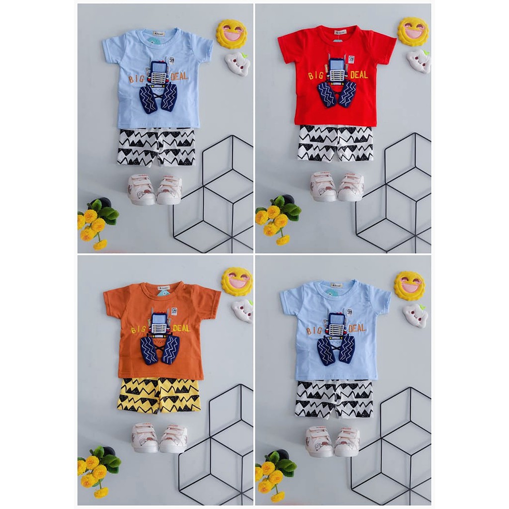 setelan Anak Lucu Full Bordir Gambar Timbul