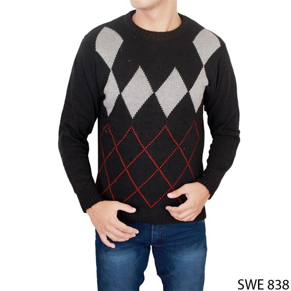 Sweater Untuk Laki Rajut Hitam – SWE 838