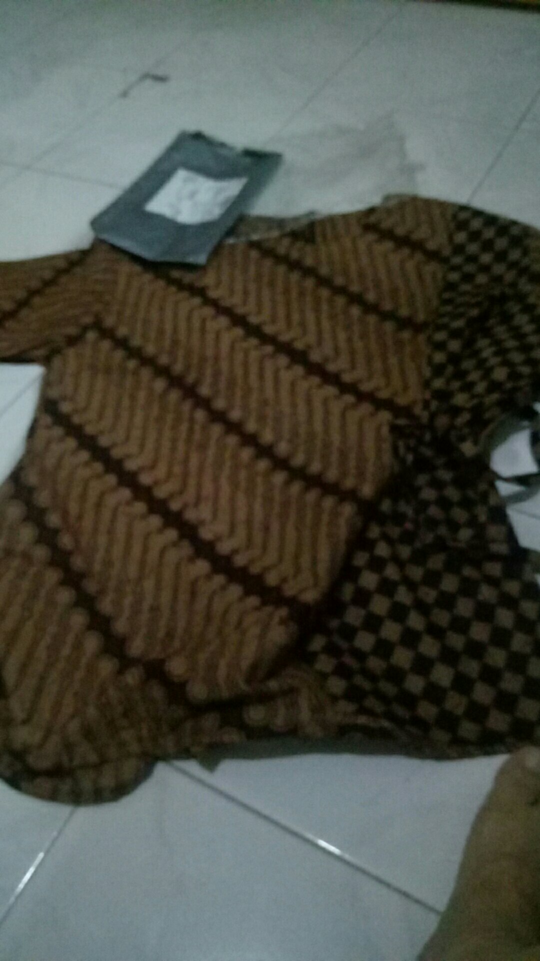 Tey-17 Batik Wanita Asj Sa Hrb026 Kenongo Kemeja Tosca Pendek