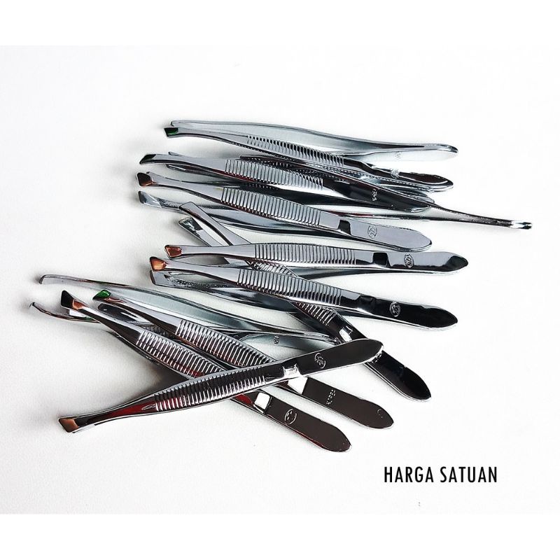 Pinset / Penjepit / Pencabut Bulu / Rambut / Alis Bahan Metal Stainless steel