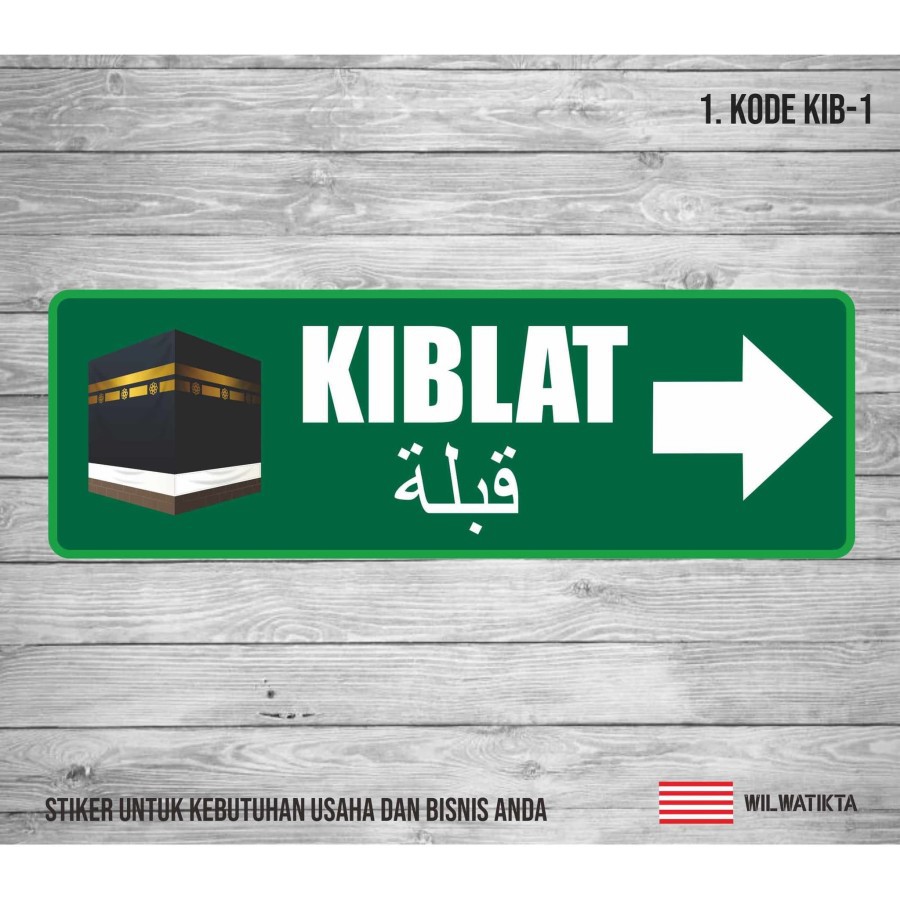 

stiker safety sign label K3 arah kiblat sholat mesjid