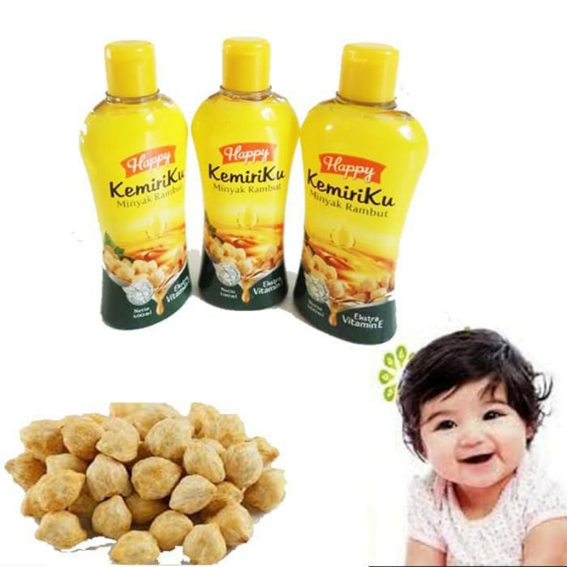 Happy Minyak Rambut Kemiri Happy Kemiriku / Minyak kemiriku minyak rambut / Happy Kemiriku Minyak Rambut 100ml / Minyak Kemiri Penyubur Rambut