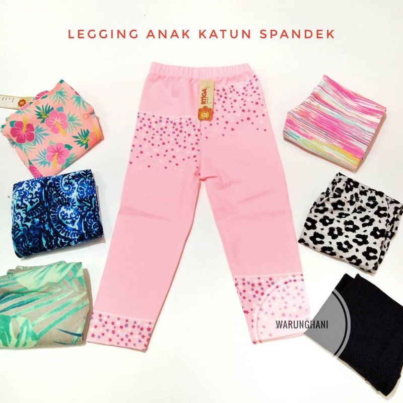 Celana Legging Anak Perempuan Katun Spandek Spandex Celana Panjang Anak Perempuan