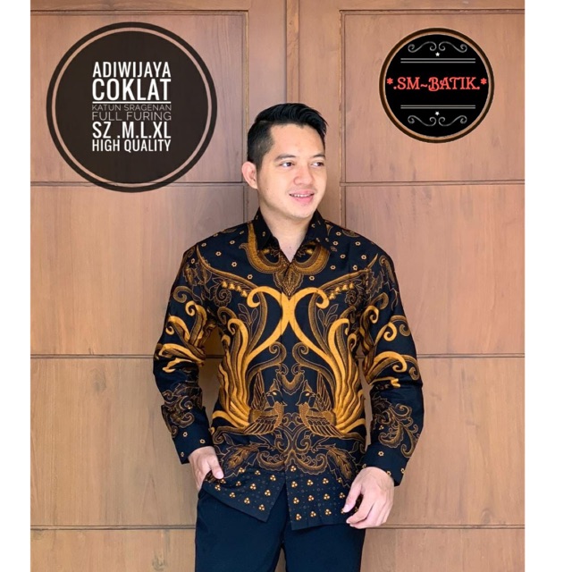 Batik ADIWIJAYA COKLAT Panjang Katun Full Furing Termurah