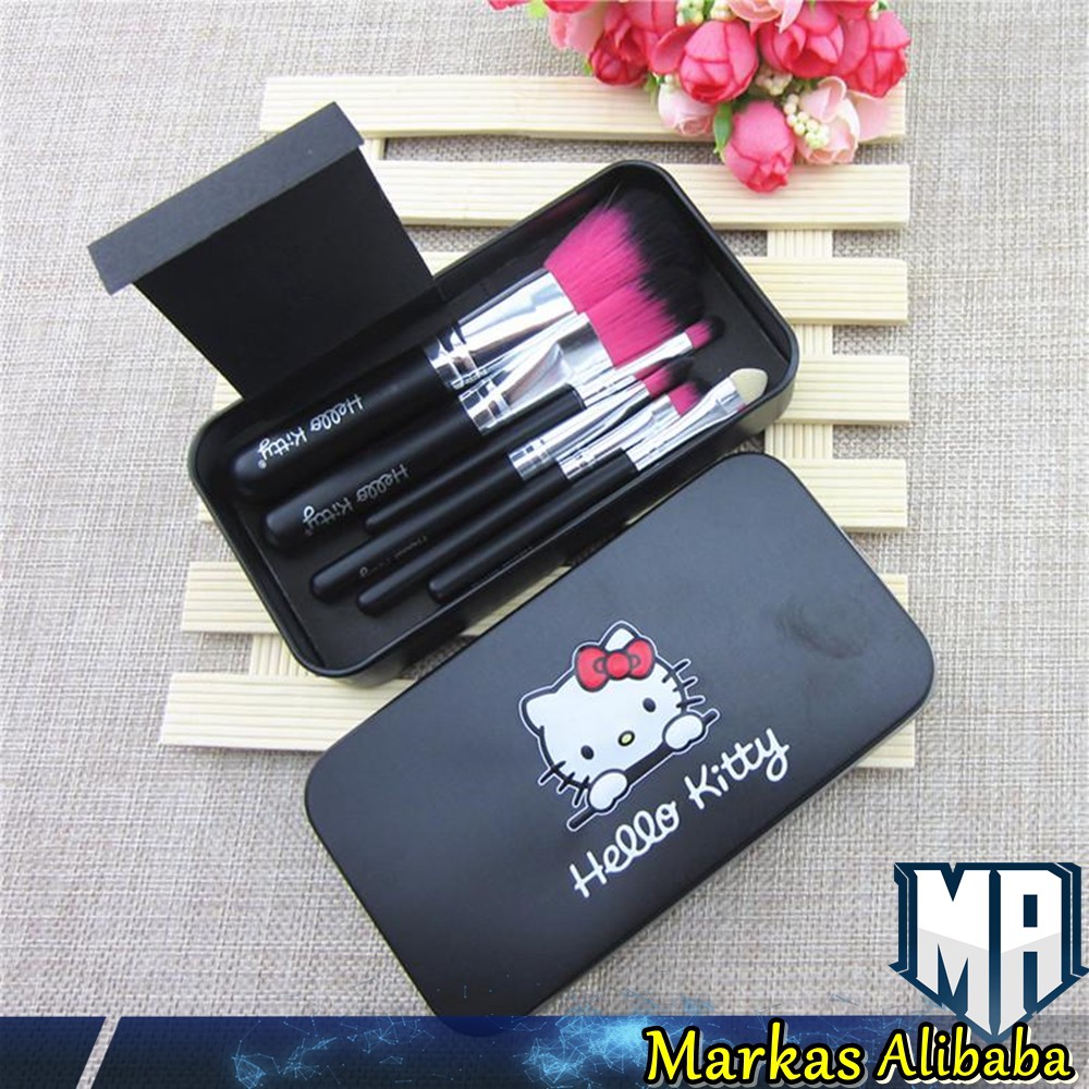 KUAS MAKE UP BRUSH / KUAS MAKE UP HELLO KITTY 7 IN 1