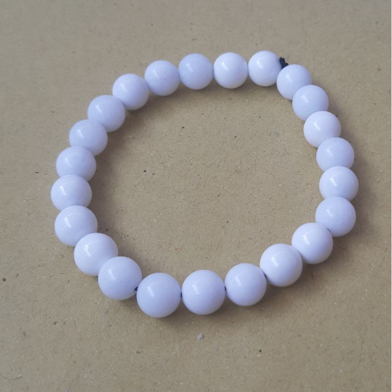 Gelang Natural Giok Salju Aceh 9mm