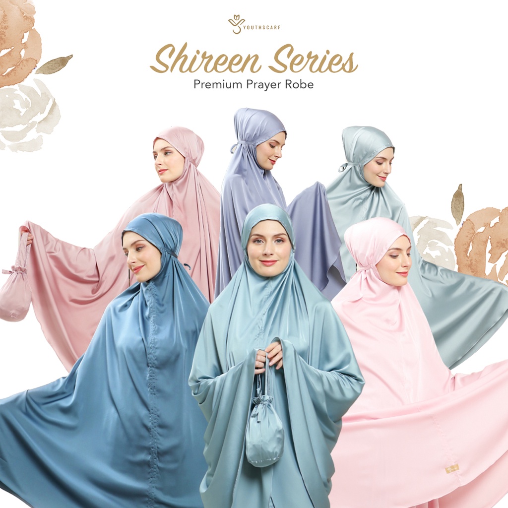Youthscarf  -  (SHIREEN series) - Mukena motif - mukena  dewasa - Mukena silk premium (VOL 2)