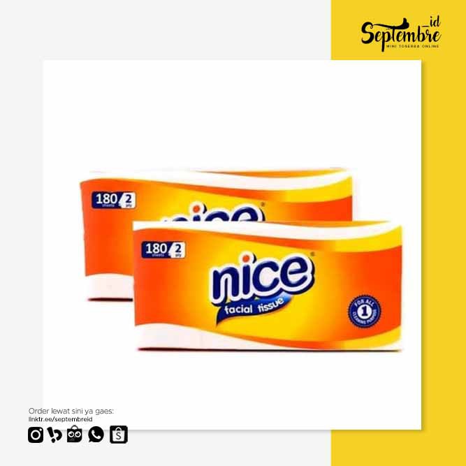 Tisu Nice 180S - Tissue Nice 180 Sheets - Facial Tissue Nice 180S - Tisu Wajah Nice 180Sheets