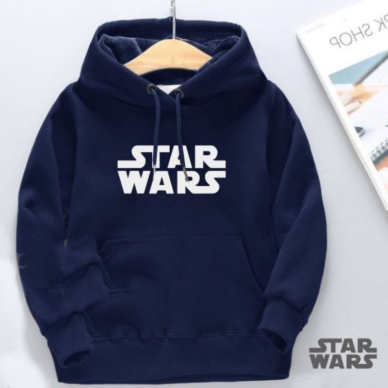 Sweater Hoodie Anak Laki-laki/Perempuan Usia 4-13 Tahun Hoodie Anak Motif Gambar Panda/Starwars Bahan Tebal Premium