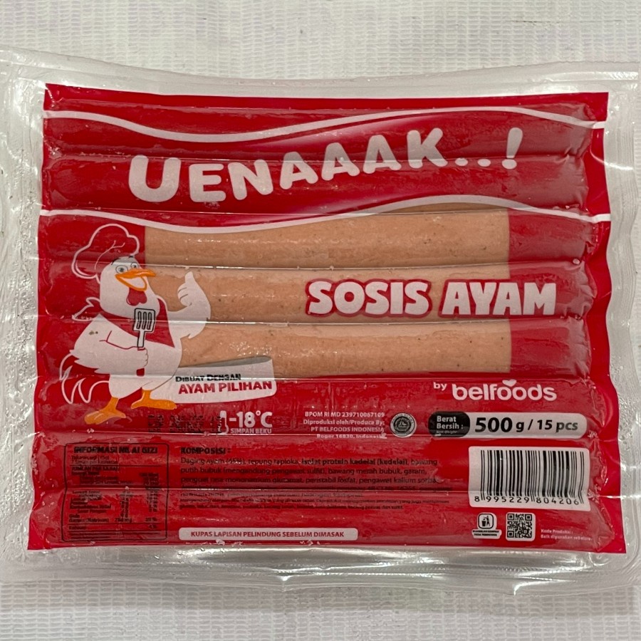 Sosis Ayam Uenak Belfoods 500gr