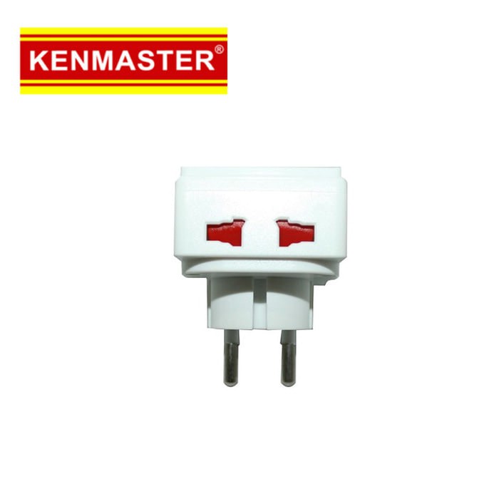 Kenmaster Steker Colokan Listrik 2 USB Plug Adaptor Stop Kontak S0203