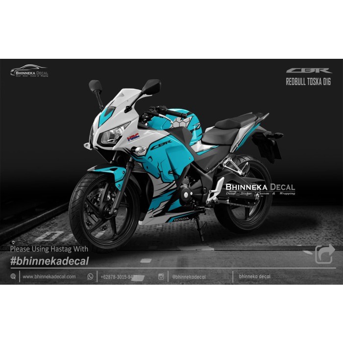 DECAL STICKER CBR K45 DESAIN TOSKA REDBULL-013