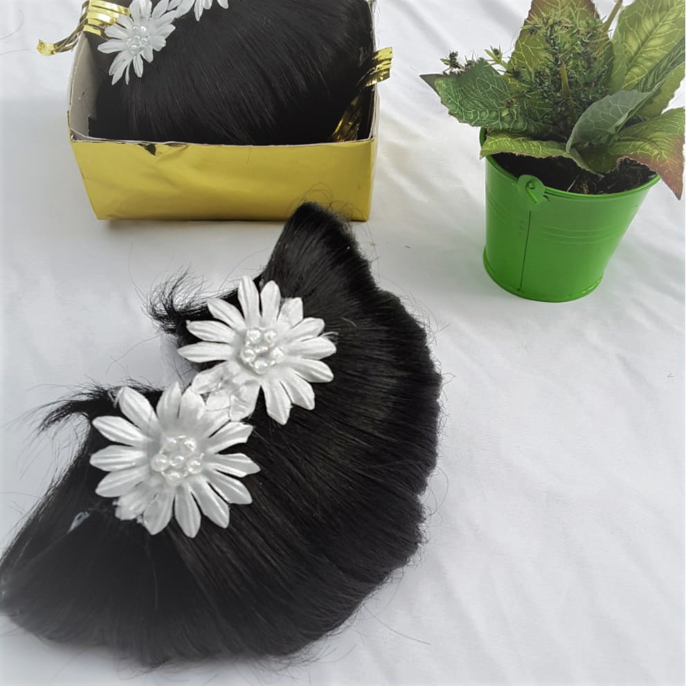 Sanggul Modern gaya Princess Diana/ Cepol Rambut Bunga Mutiara Putih model Sirkam by nadiSSE