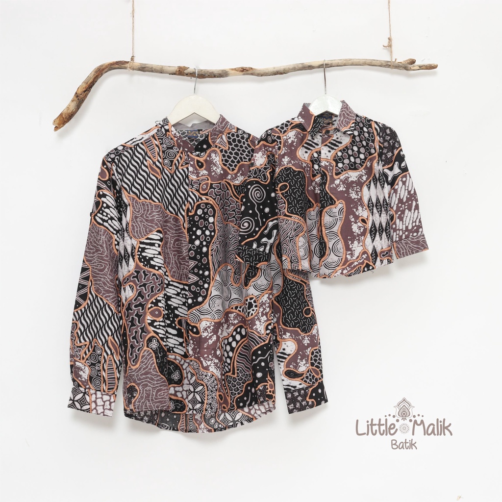 READY STOCK Kemeja Batik Anak / Ayah Lengan Panjang By Little Malik Batik