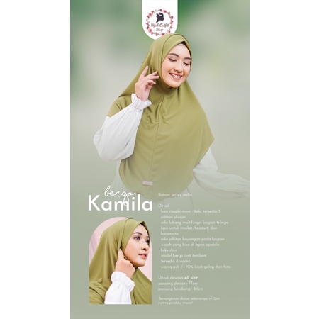 Bergo Kamila / bergo jersey couple anak dan dewasa