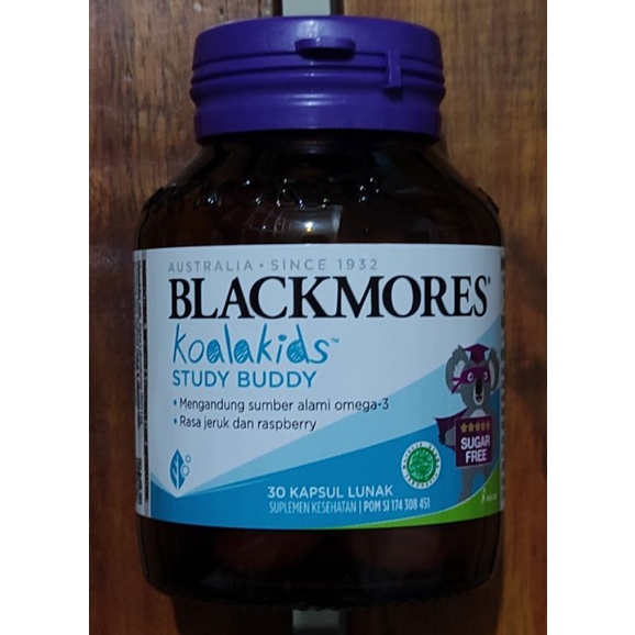 Blackmores Koala Kids Study Buddy / Omega 3 / Minyak Ikan / Vitamin Otak Anak